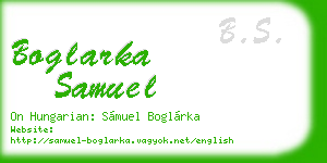boglarka samuel business card